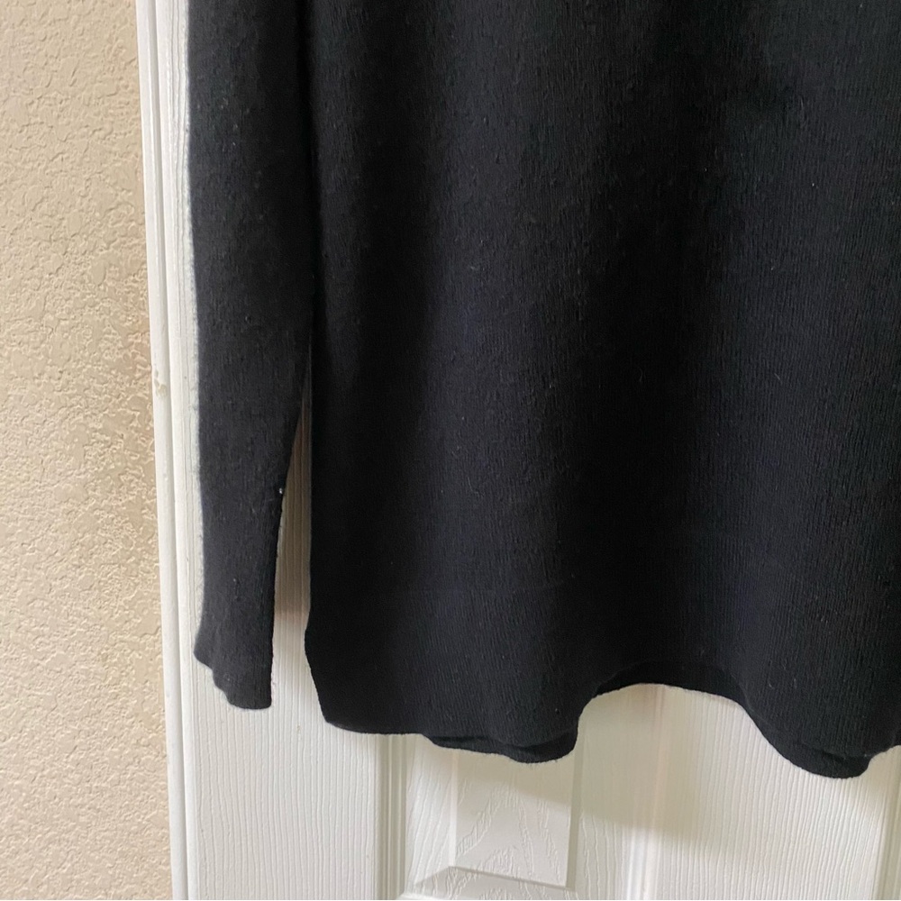 Allude 100% Cashmere Black V-Neck Pullover Womens Size XL Eco-Friendly Sweater - Picture 5 of 12